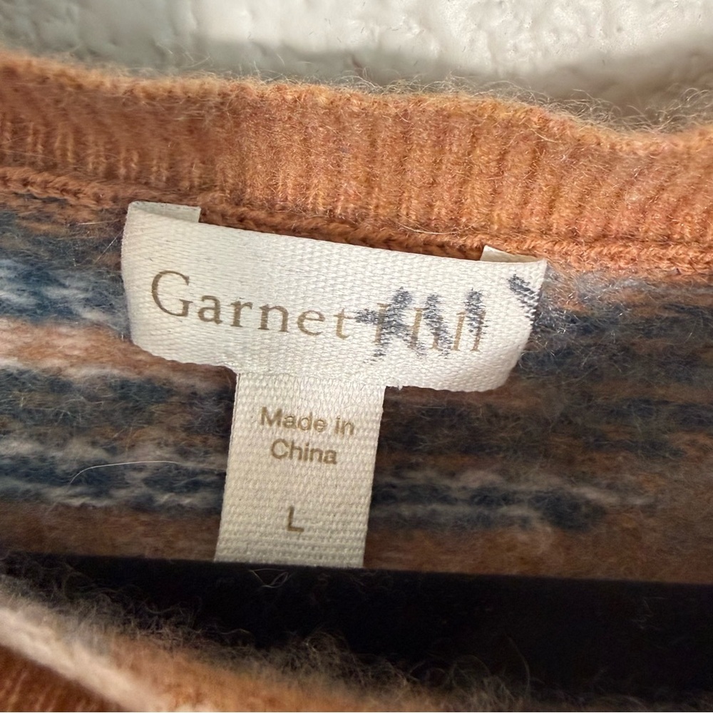 Garnet Hill Multicolor Patchwork Sweater - image 8